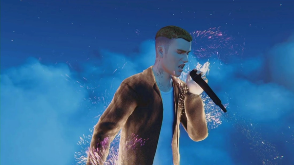 Justin Bieber performing in the Metaverse